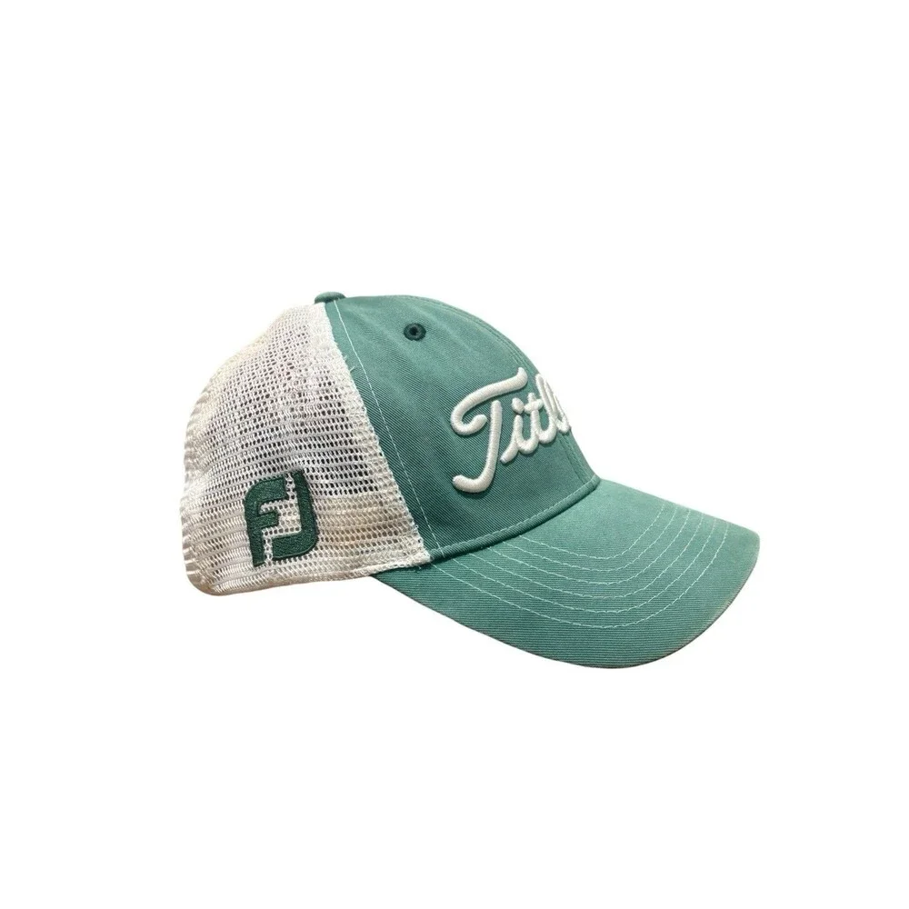 Vintage #1 Titleist FJ Green Golf Hat Tour Series With Strap